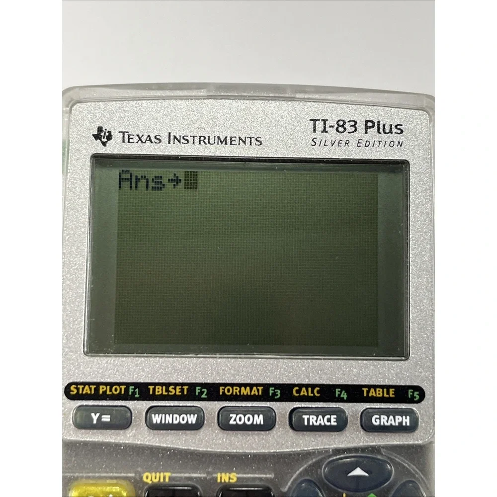 Texas Instruments TI-83-PLUS Graphing Calculator Silver Edition Handheld Tested - Picture 5 of 6